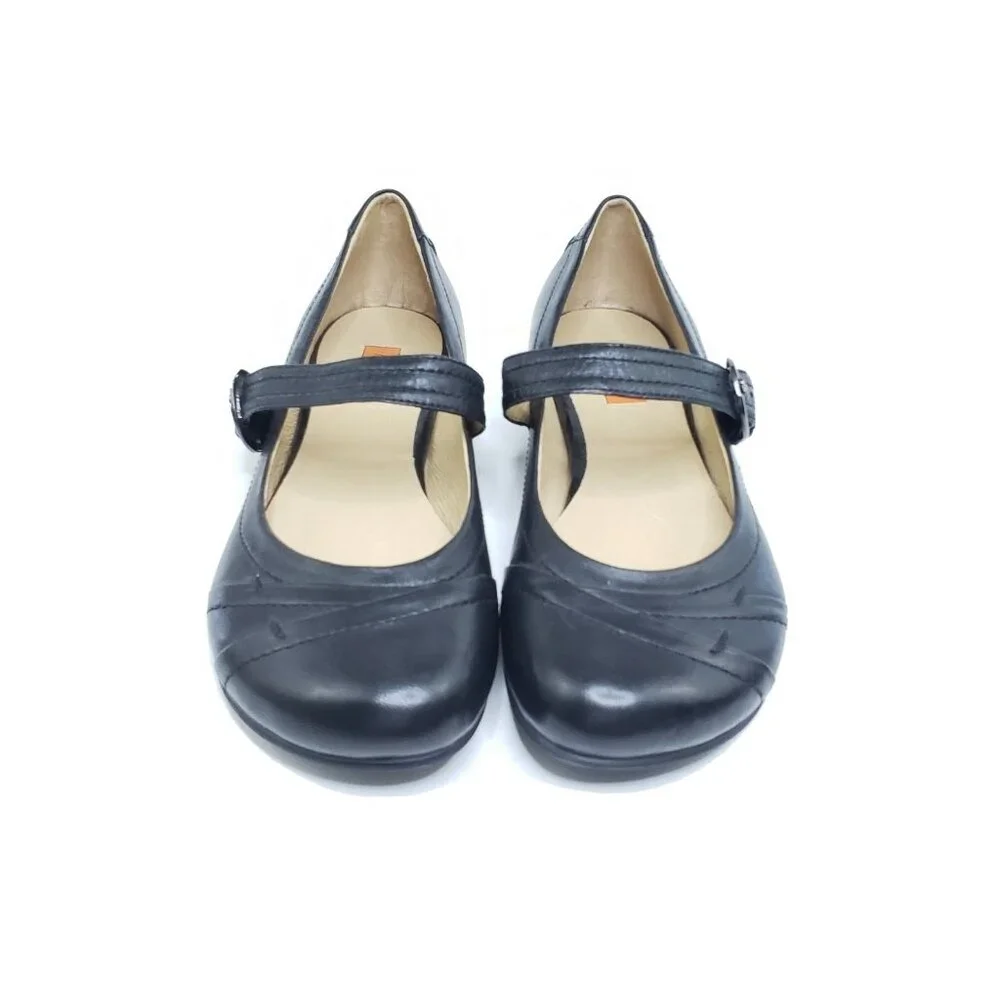 Miz Mooz Classic Black Mary Jane Flat Shoe